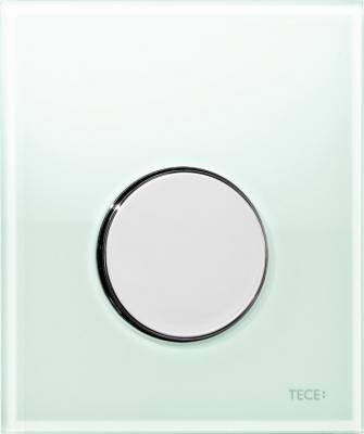 9242653 TECEloop Urinal Панель смыва для писсуара стеклянная стекло зеленое, клавиша хром глянцевый