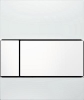 9242800 TECEsquare Urinal Панель смыва для писсуара стекло белое, клавиша белая