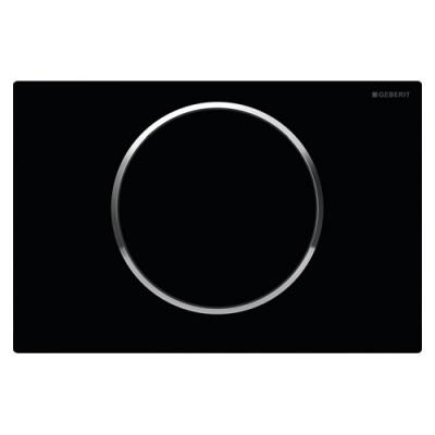 115.758.KM.5 GEBERIT Sigma 10 Кнопка смыва черный/хром