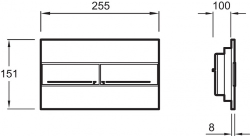E4316-00 JACOB DELAFON Панель для двойного смыва белая