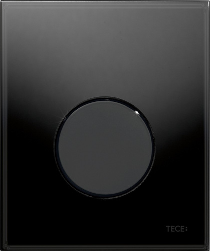 9242657 TECEloop Urinal Панель смыва для писсуара стеклянная стекло черное, клавиша черная