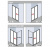 CKG2L14020VPK KERMI Cada XS Душевая дверь с фиксированной панелью 137-141/200 (левая)