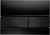 9240809 TECEsquare Панель смыва с двумя клавишами стекло черное, клавиши черные