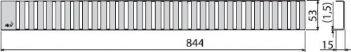 LINE-850L ALCAPLAST Решетка глянцевая