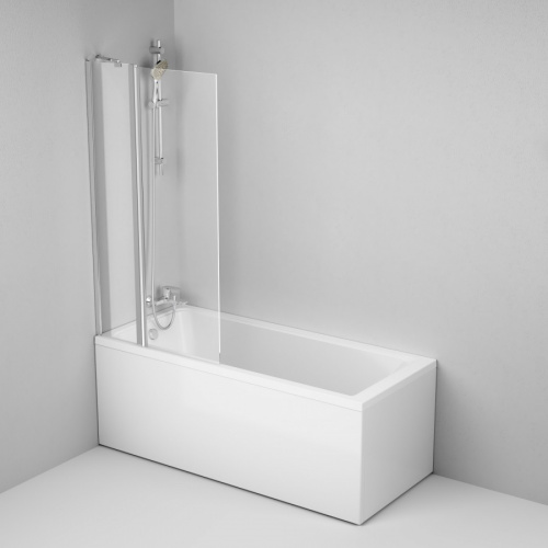 W90ASET-150D3W5 AM.PM Gem Комплект: ванна 150x70 с каркасом и шторкой, душевая система со смесителем