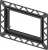 9240647 TECE Монтажная рамка для установки стеклянных панелей на уровне стены черный