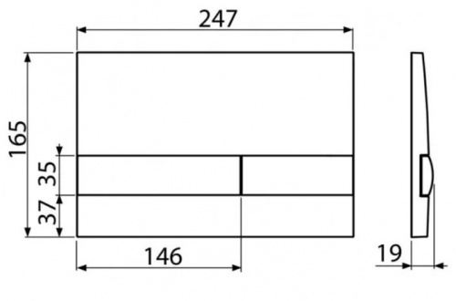 9240838 TECEsquare Металлическая панель смыва для унитазов с цветным PVD покрытием сатин
