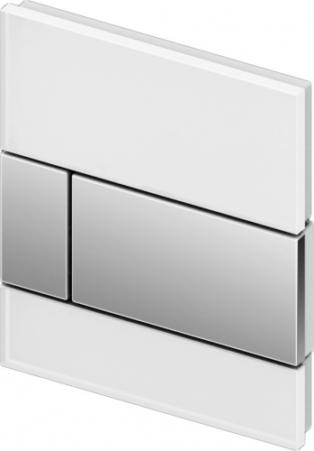 9242802 TECEsquare Urinal Панель смыва для писсуара стекло белое, клавиша хром глянцевый