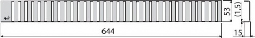 LINE-650L ALCAPLAST Решетка глянцевая