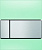 9242804 TECEsquare Urinal Панель смыва для писсуара стекло зеленое, клавиша нержавеющая