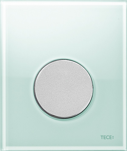 9242652 TECEloop Urinal Панель смыва для писсуара стеклянная стекло зеленое, клавиша хром матовый