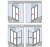 CKG2L11020VPK KERMI Cada XS Душевая дверь с фиксированной панелью 107-111/200 (левая)