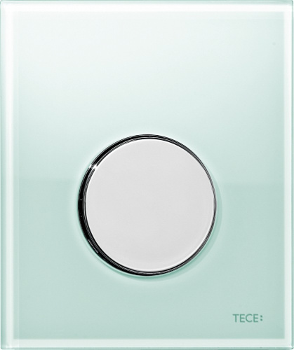 9242653 TECEloop Urinal Панель смыва для писсуара стеклянная стекло зеленое, клавиша хром глянцевый