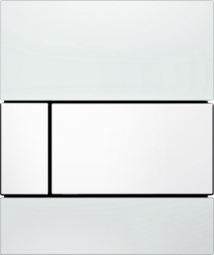 9242800 TECEsquare Urinal Панель смыва для писсуара стекло белое, клавиша белая