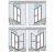 CKG2R13020VPK KERMI Cada XS Душевая дверь с фиксированной панелью слева 127-131/200 (правая)