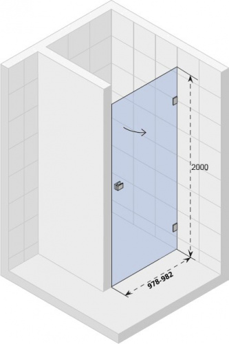 GX0003202 RIHO Scandic Mistral M101 Душевая дверь в нишу 100 см, R