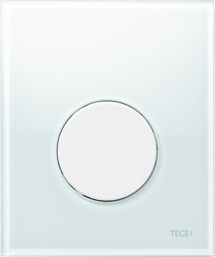 9242650 TECEloop Urinal Панель смыва для писсуара стеклянная стекло белое, клавиша белая