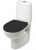 ZRU9302627 ROCA Victoria Nord Крышка-сиденье для унитаза микролифт черно-белая