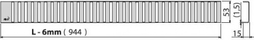 LINE-950L ALCAPLAST Решетка глянцевая
